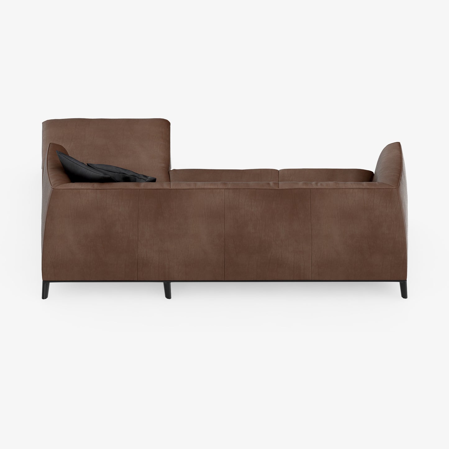 Sleeper Sectional Sofa with Two Black Pillows