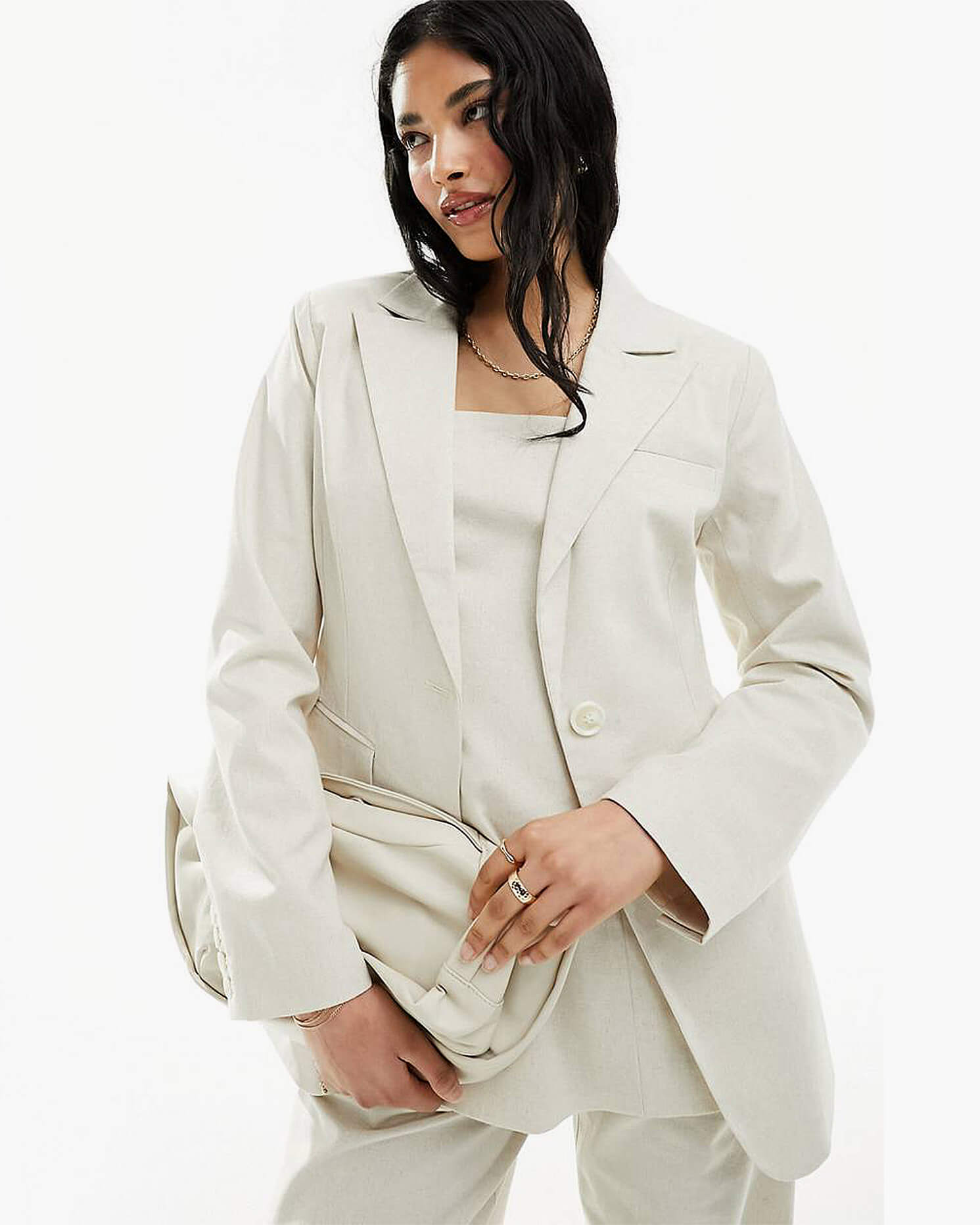 E-Bleize Beige Elegant Empress Blazer