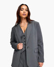 NELL Double Dark Long Blazers