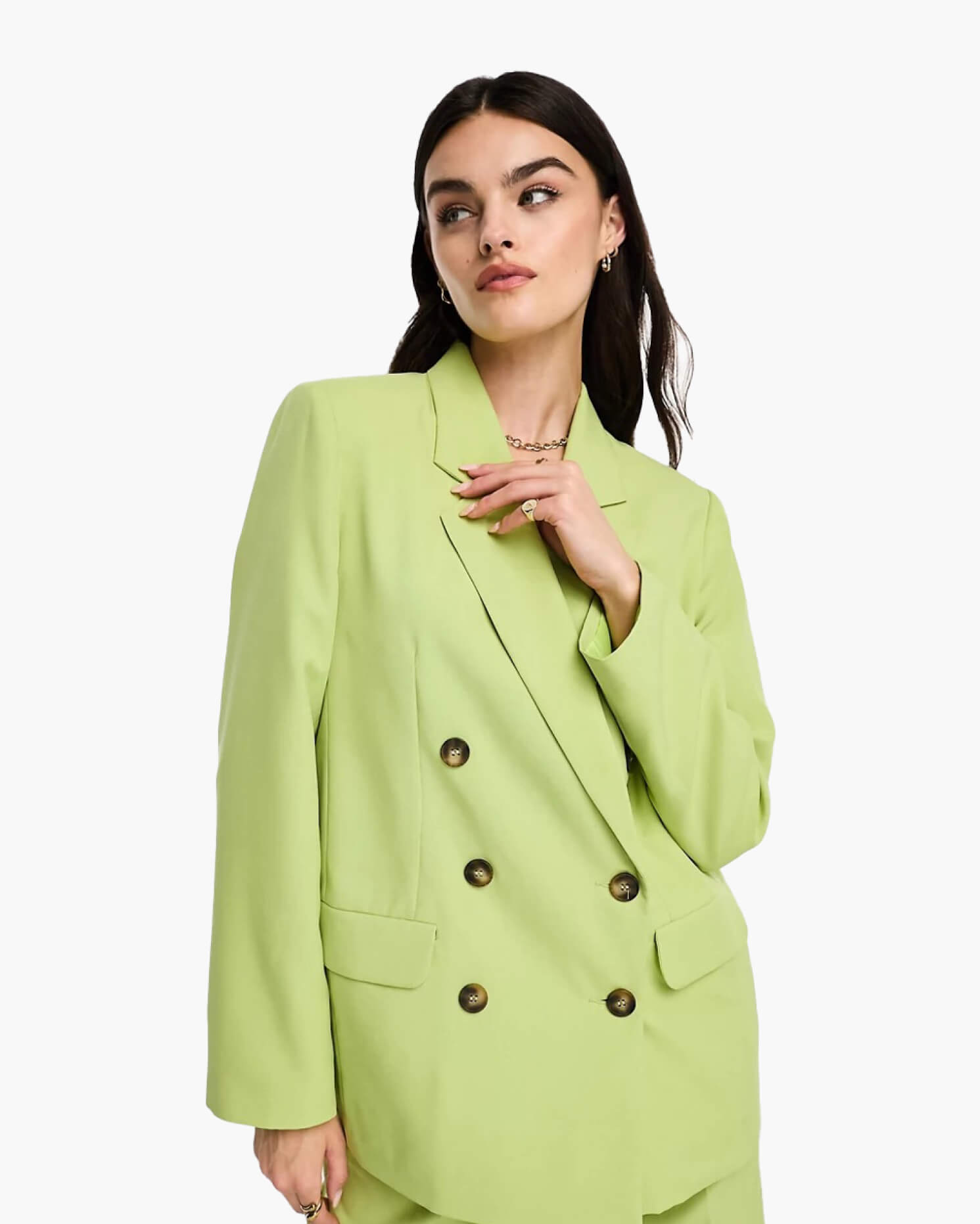 Feminine Moss Green Blazer