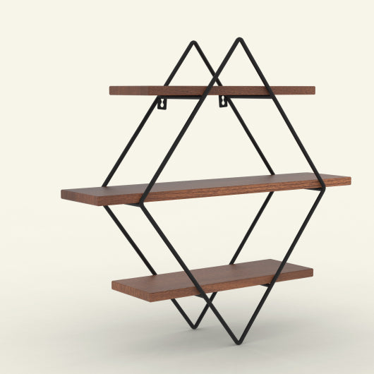 Metal Wood Wall Storage Shelf