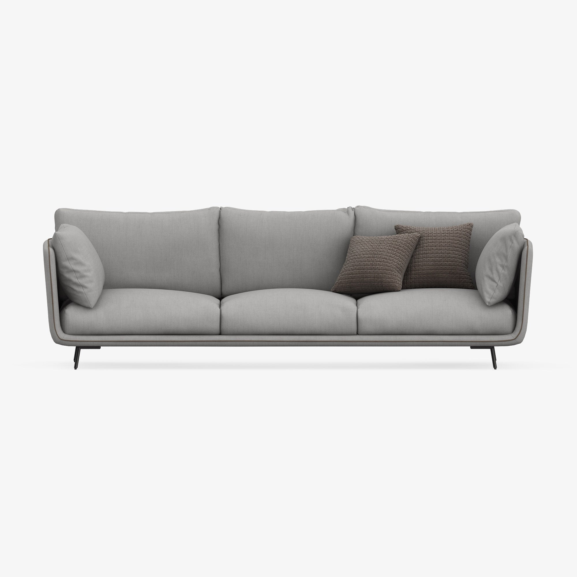 Gray Polyester Blend Luxury Loveseat Slipcover