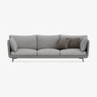 Light Gray Polyester Blend Soft Stretch Separate Box Cushion Sofa Slipcover