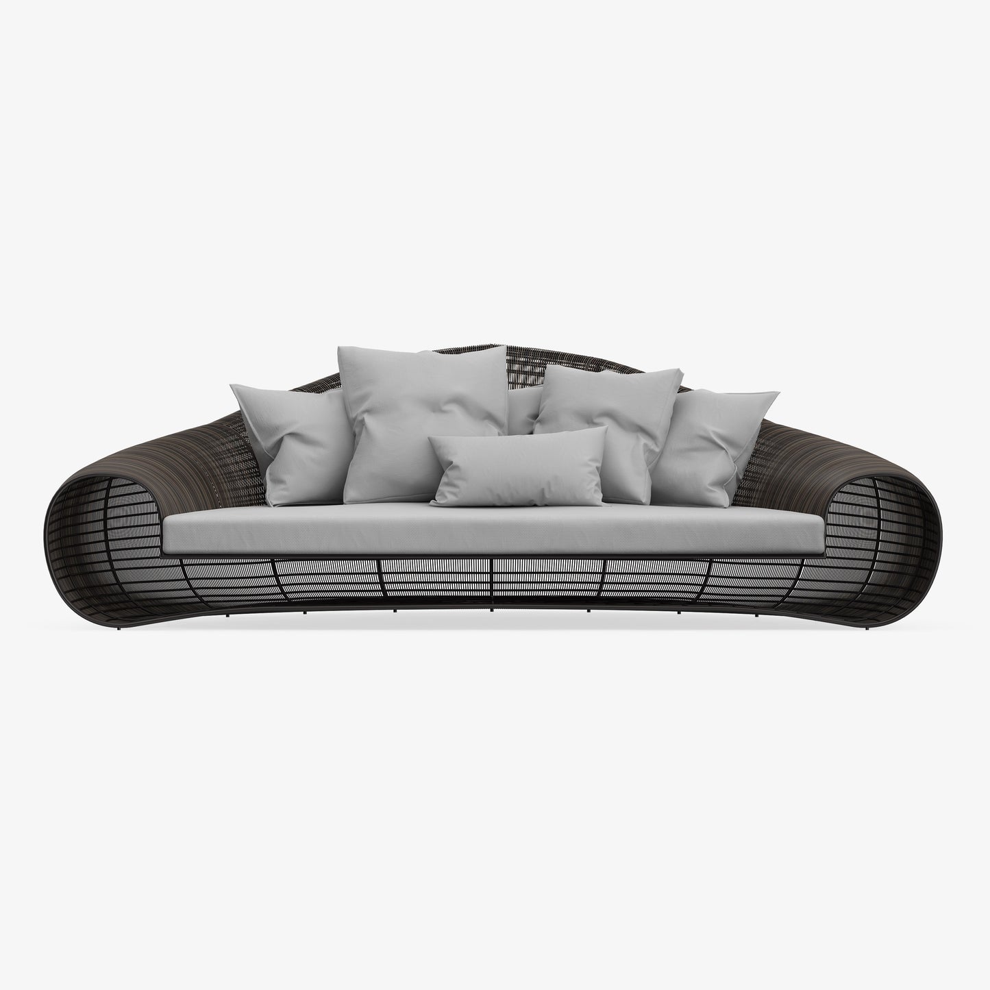 Dark Gray Sofa with Two Pillows from Annie House