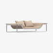 Bisque Living Room Loveseat Chair with Soft Polyester Fabric