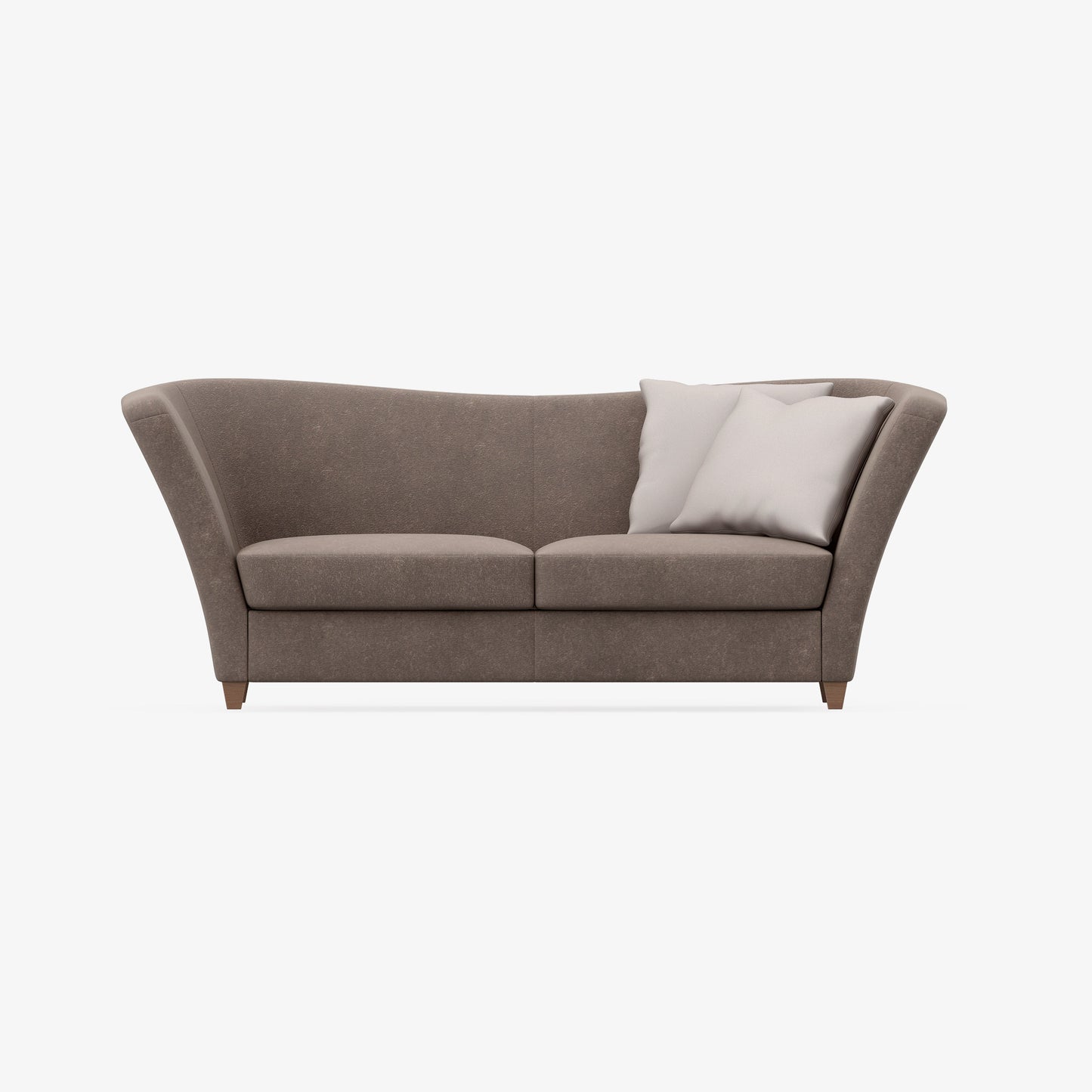 Rolled Arm Loveseat with Reversible Cushions