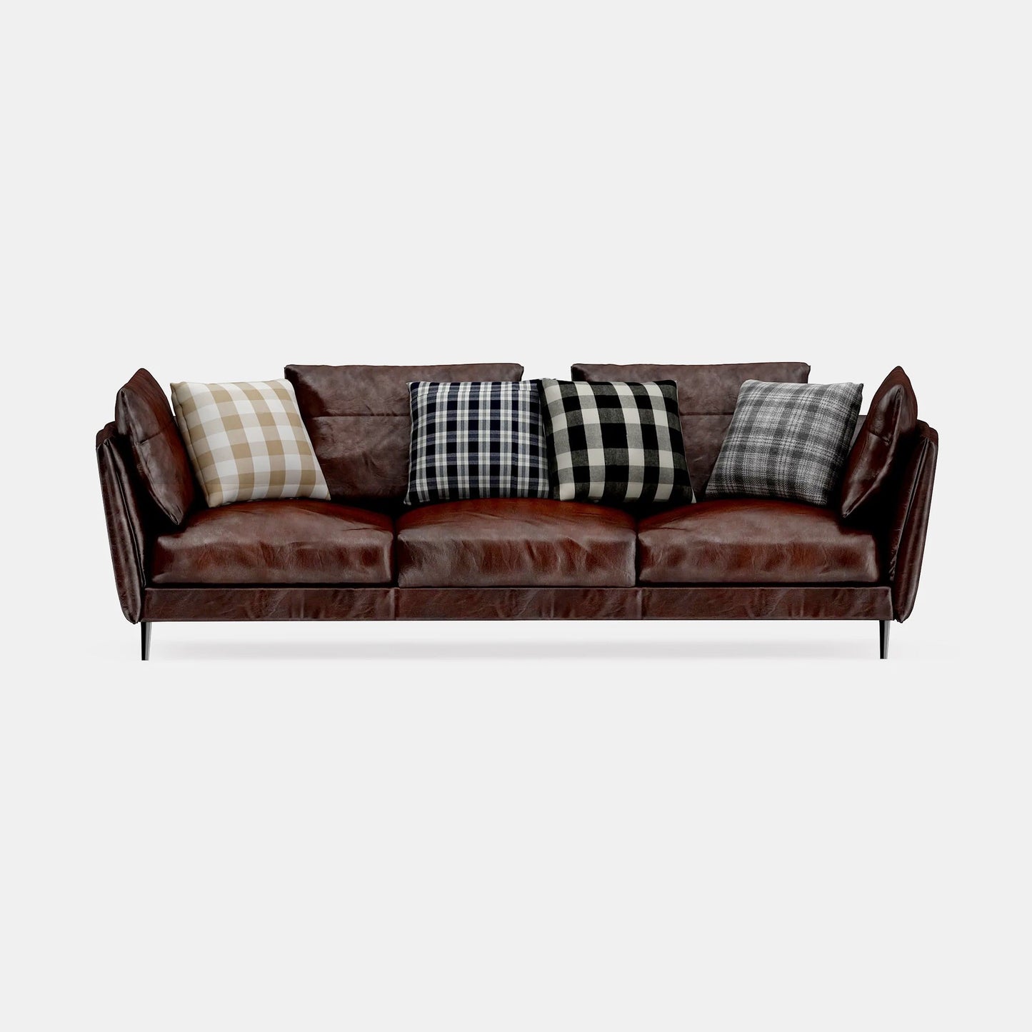 Wide Faux Leather Right Hand Facing Sofa